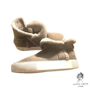 UGG Tan Ankle Boots with Shearling Lining